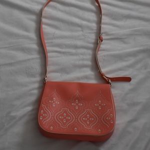 Vera Bradley Faux Leather Crossbody | Coral